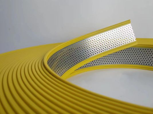 ยาง Trim Cap อลูมิเนียม Trim Cap การเลือกสีเหลืองหลากหลาย